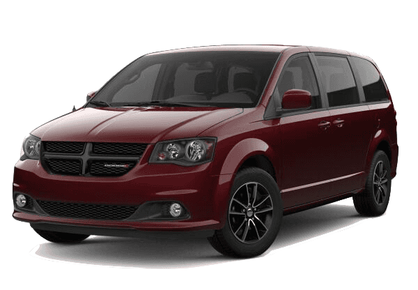 A red Dodge Grand Caravan SE Plus A red Dodge Grand Caravan SE Plus on a transparent background