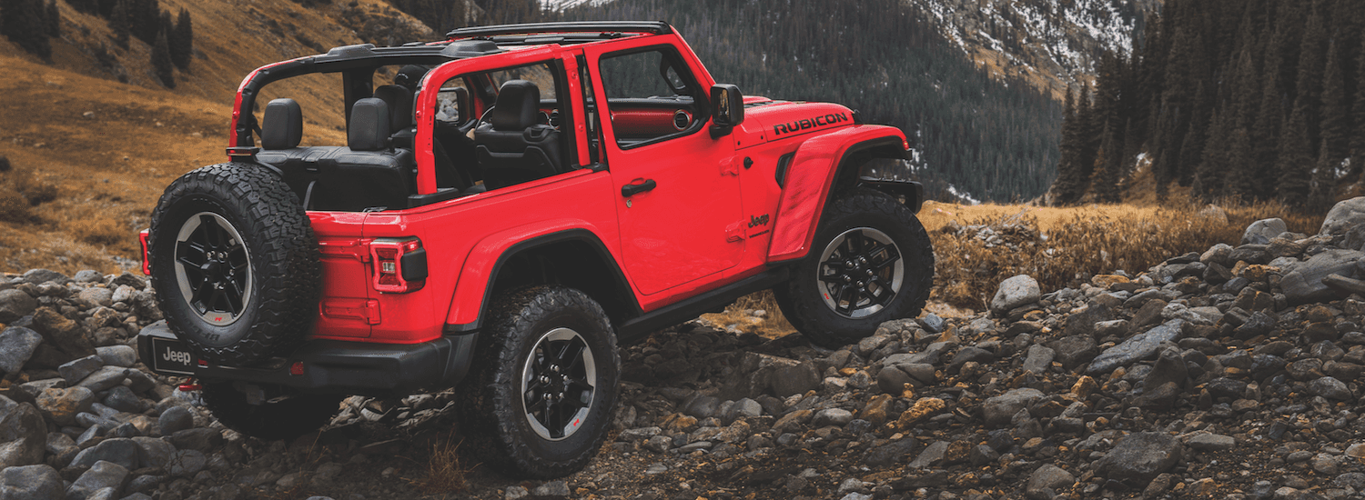 2018 Jeep Wrangler A 2018 Jeep Wrangler Offroading in the mountains