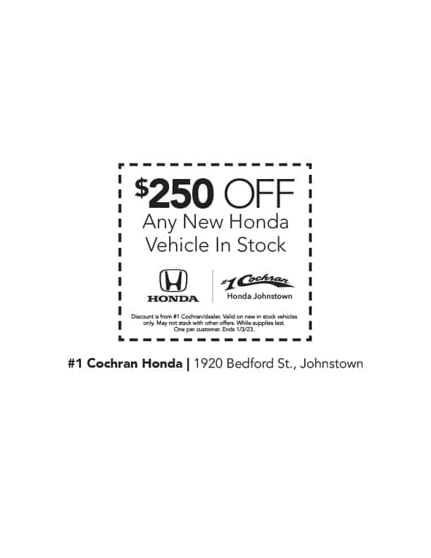$250 Any New Honda In Stock