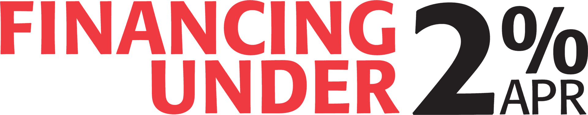 Financing Under 2%