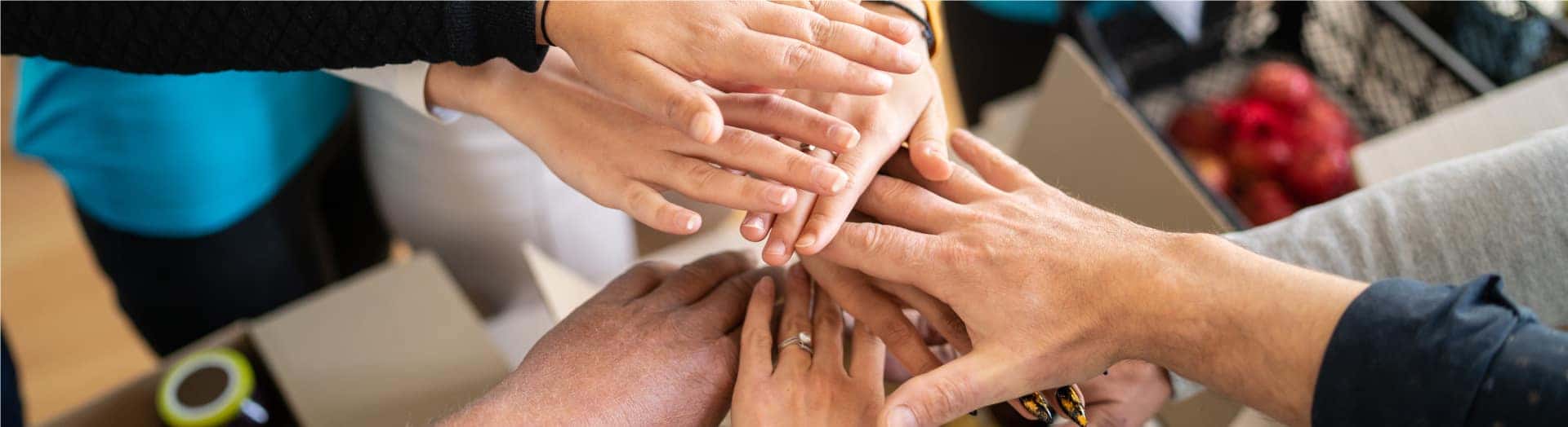 team hands