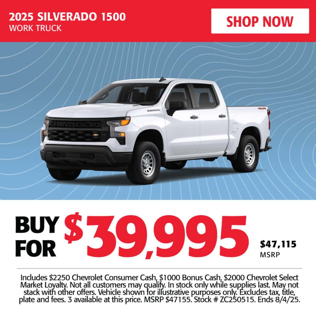 2025 Silverado 1500 1 Cochran - July 25 Chevy 1200x1200 Silverado WT Buy For 1024x1024 