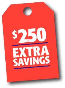$250 extra savings tag