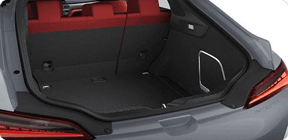 2026 Acura Integra hatchback rear cargo area with rear seats upright