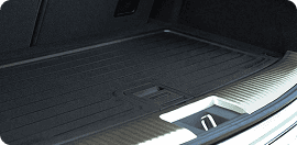 2026 Acura MDX rear cargo area with reversible smart lid in place