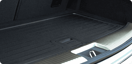 2026 Acura MDX rear cargo area with reversible smart lid in place