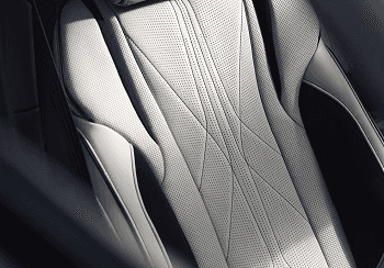 Close-up of 2026 Acura MDX perforated leather seating