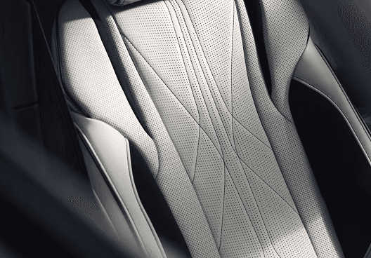 Close-up of 2026 Acura MDX perforated leather seating
