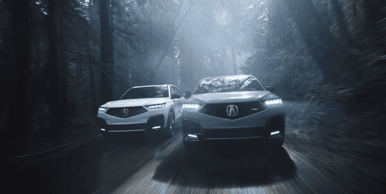 2026 Acura MDX A-Spec Package in Platinum White Pearl. MDX Type S Advance in Urban Gray Pearl