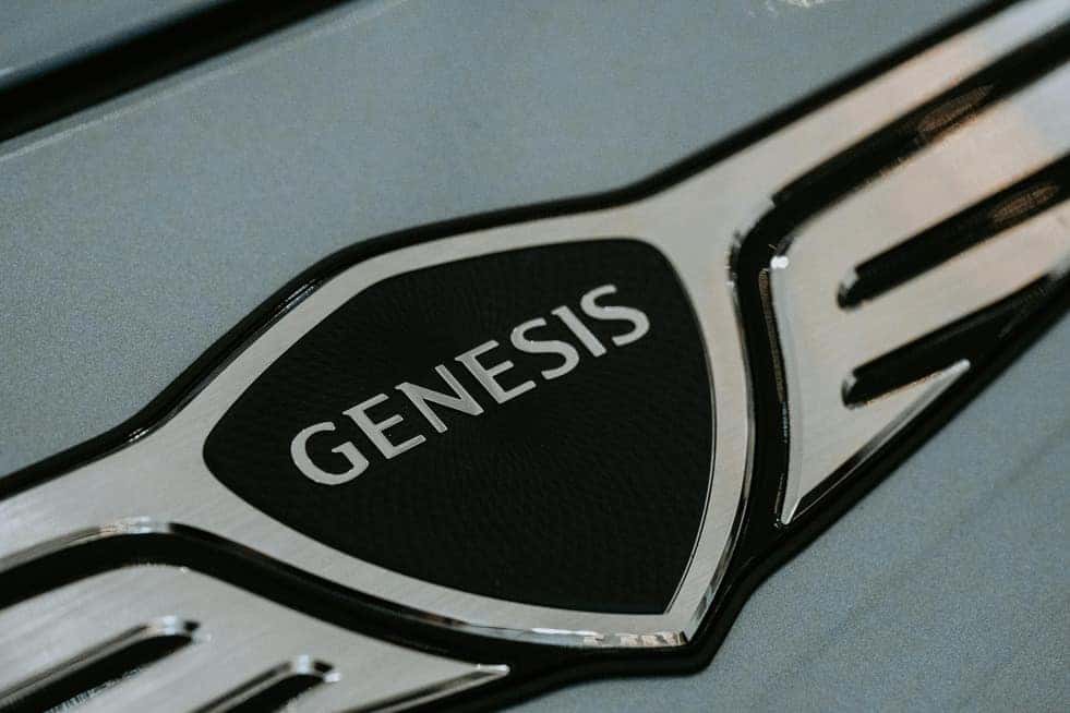 Close-up of Genesis Car Logo Emblem