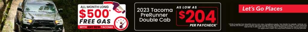 Toyota Tacoma gas offer March 2023