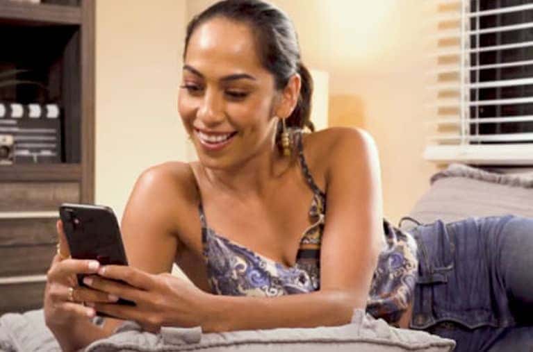 person looking at their phone