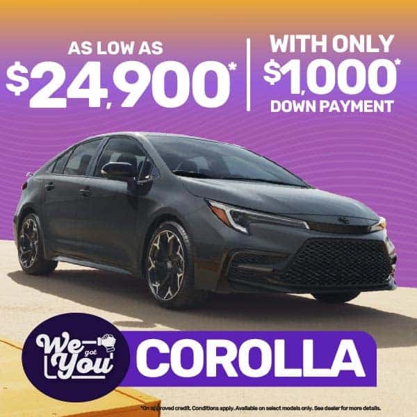 Corolla as low as $24,900*