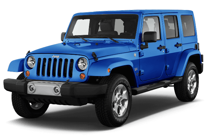 blue 4 door wrangler