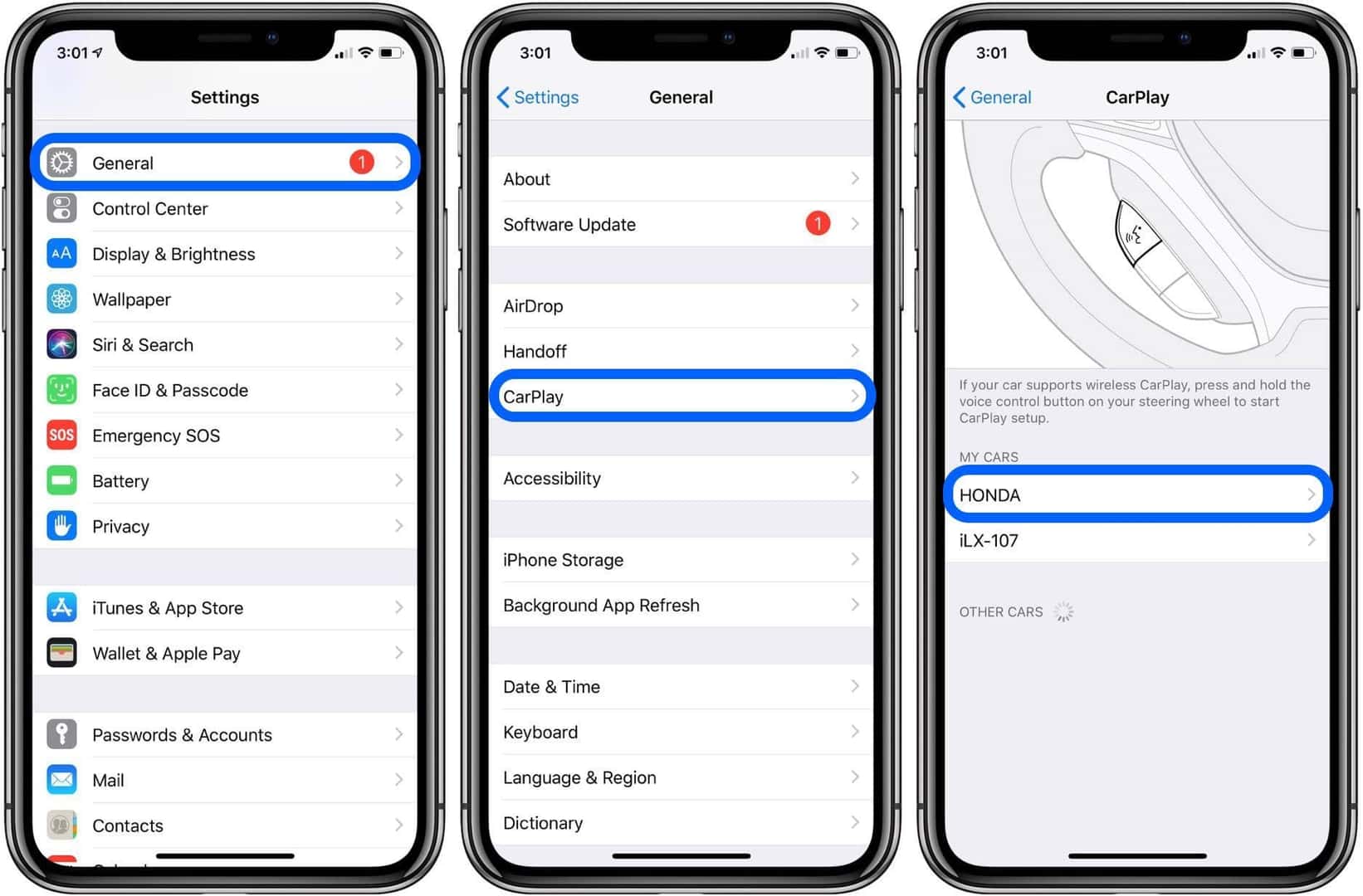 iphone carplay setting