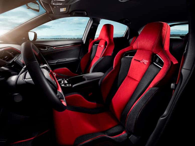 Civic Type R red interior with sport bucket seats