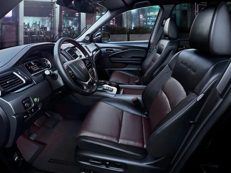 2021 Honda Pilot Black Edition Leather Interior