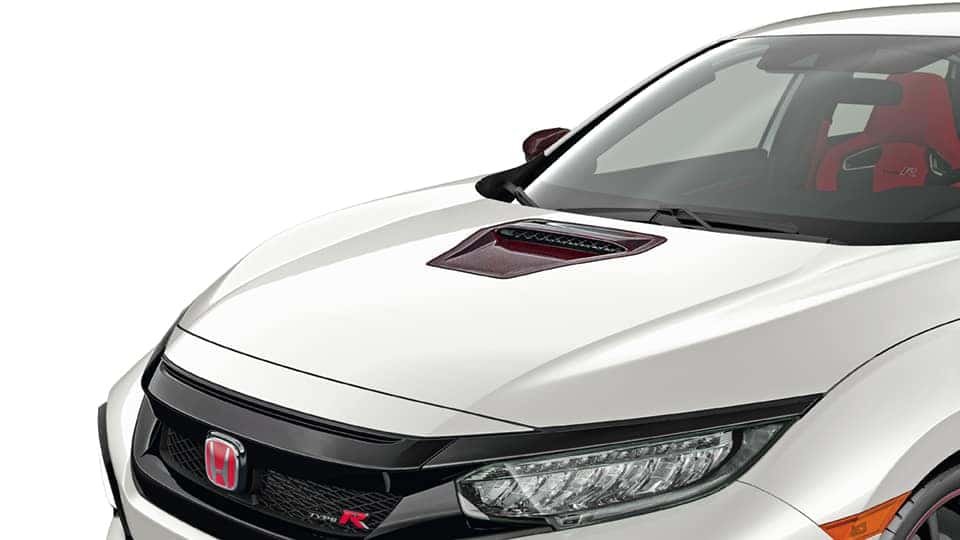 2021 Honda Civic Type R with Carbon Fiber Hood Scoop