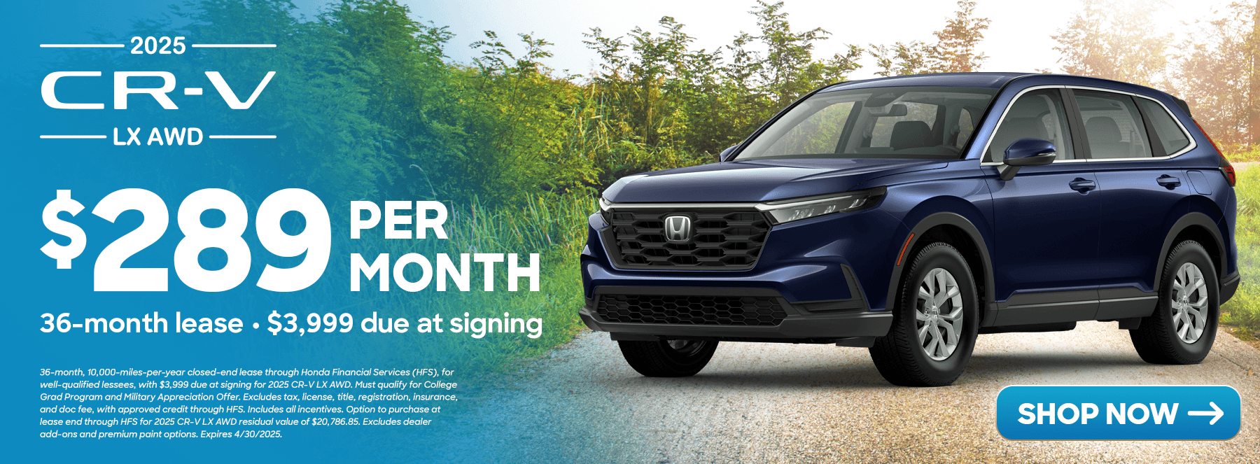 CR-V Lease Offer Apr 25