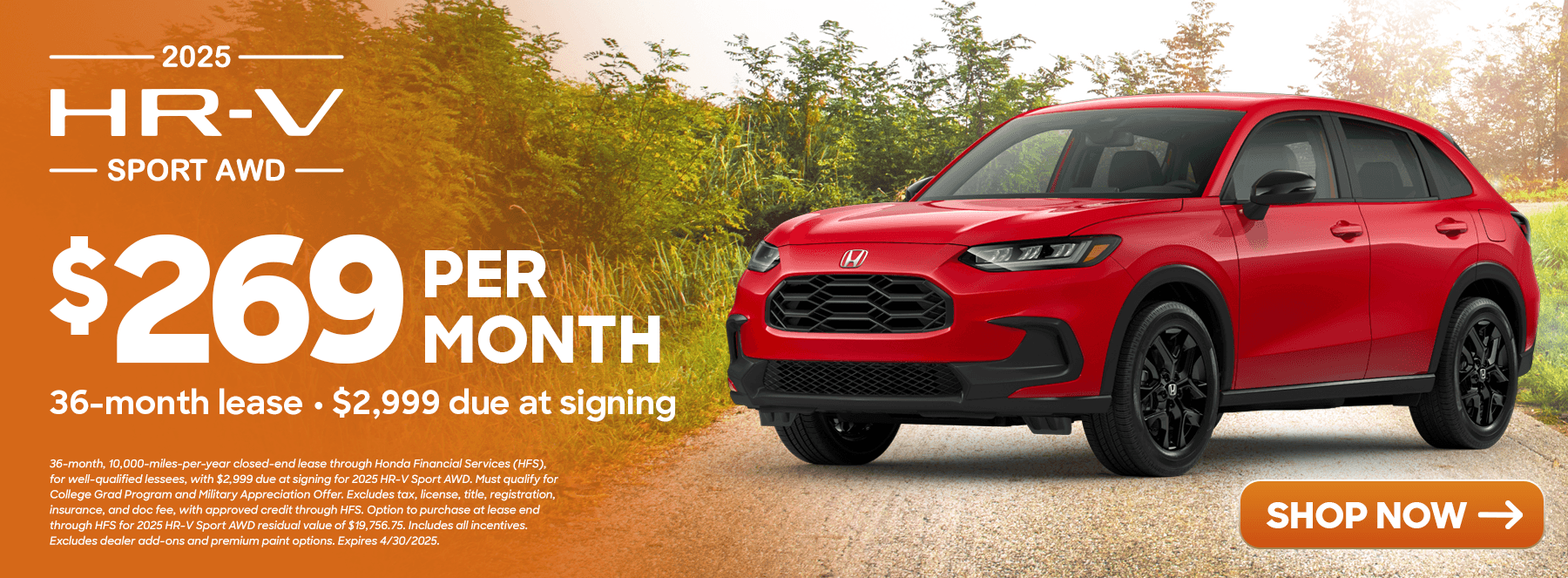 HR-V Lease Offer Apr 25