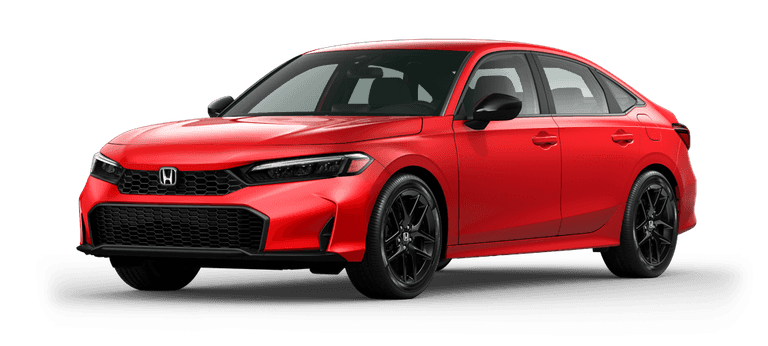 2025 Honda Civic Sedan Sport in Rallye Red Paint