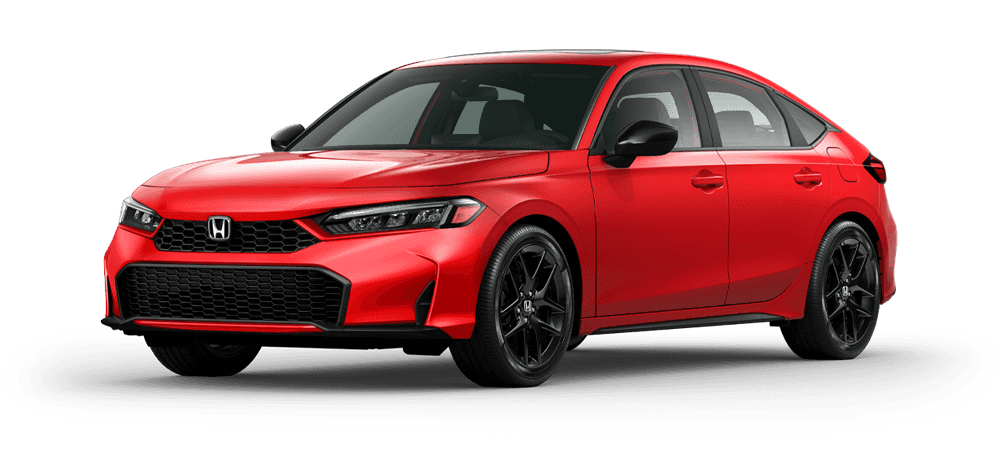 2026 Honda Civic Hatchback Sport in Rallye Red Paint