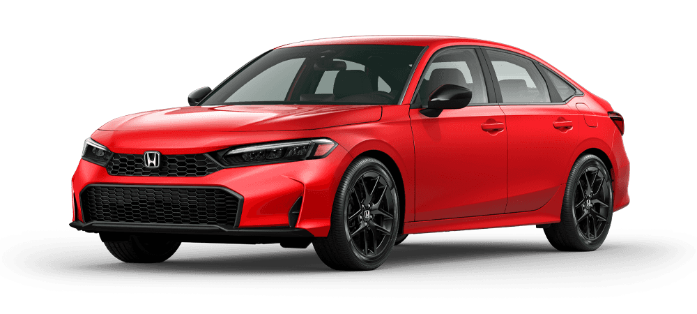 2026 Honda Civic Sedan Sport in Rallye Red Paint