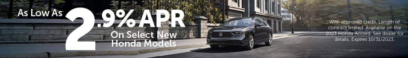 As low as 2.9% APR Offer