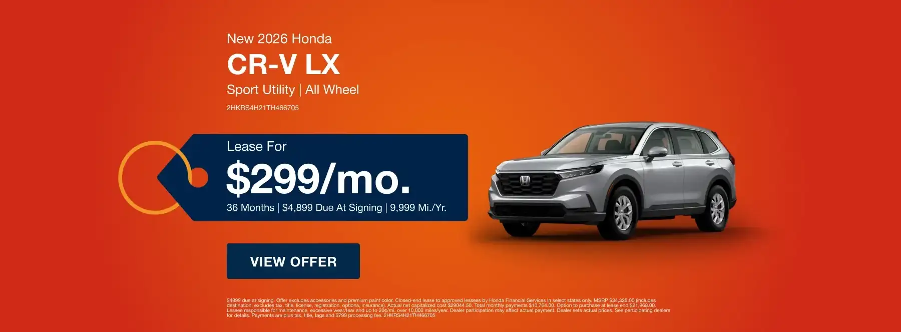 May CR-V offer