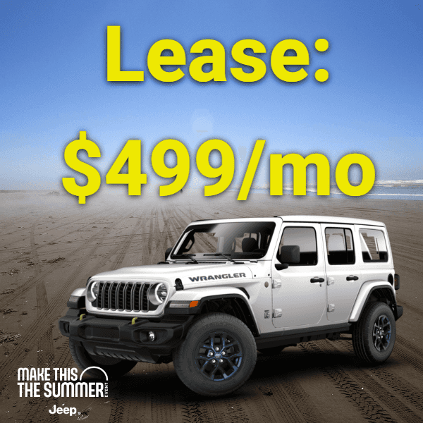 Jeep Wrangler 499/mo lease