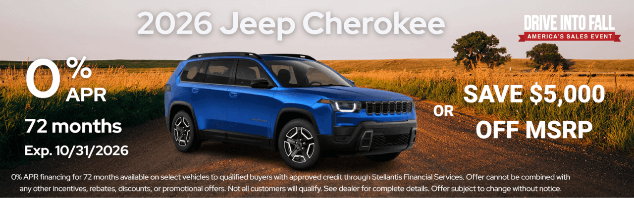 Cherokee 0% APR 72 Months
