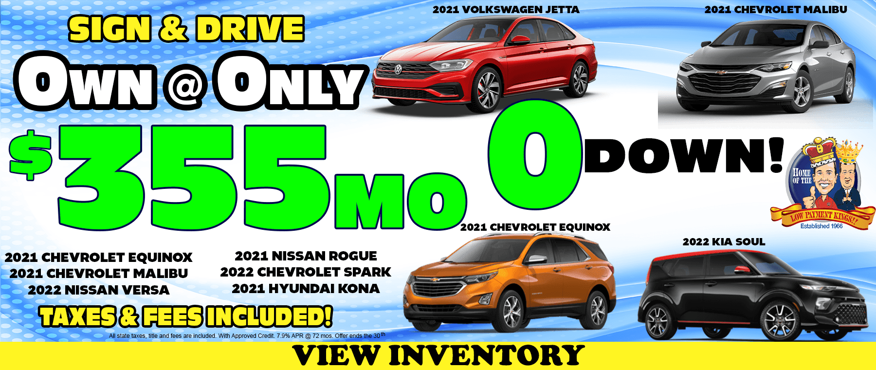 OWN @ ONLY 355mo NOV 2023 USED SPECIAL Banner NORTH