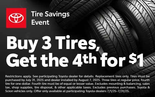 Buy 3 Tires, Get the 4th for $1