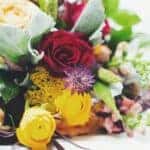 yellow and red rose bouquet