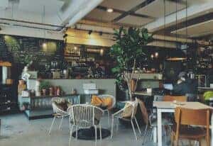 interior of a cafe