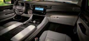 interior dashboard and seating of the 2024 Wagoneer