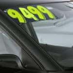 Car with price on the windshield