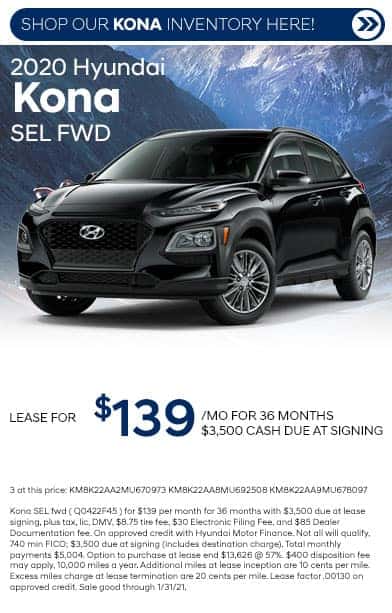2020 hyundai kona specials