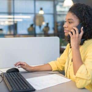 A customer service representative