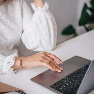 A woman on the company website