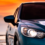 Nice car in sunset