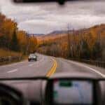 driving on a road