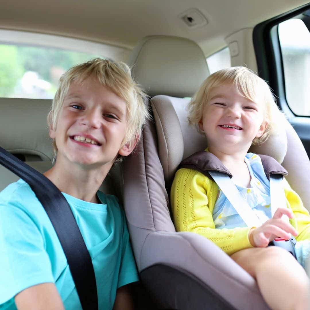 children in a car
