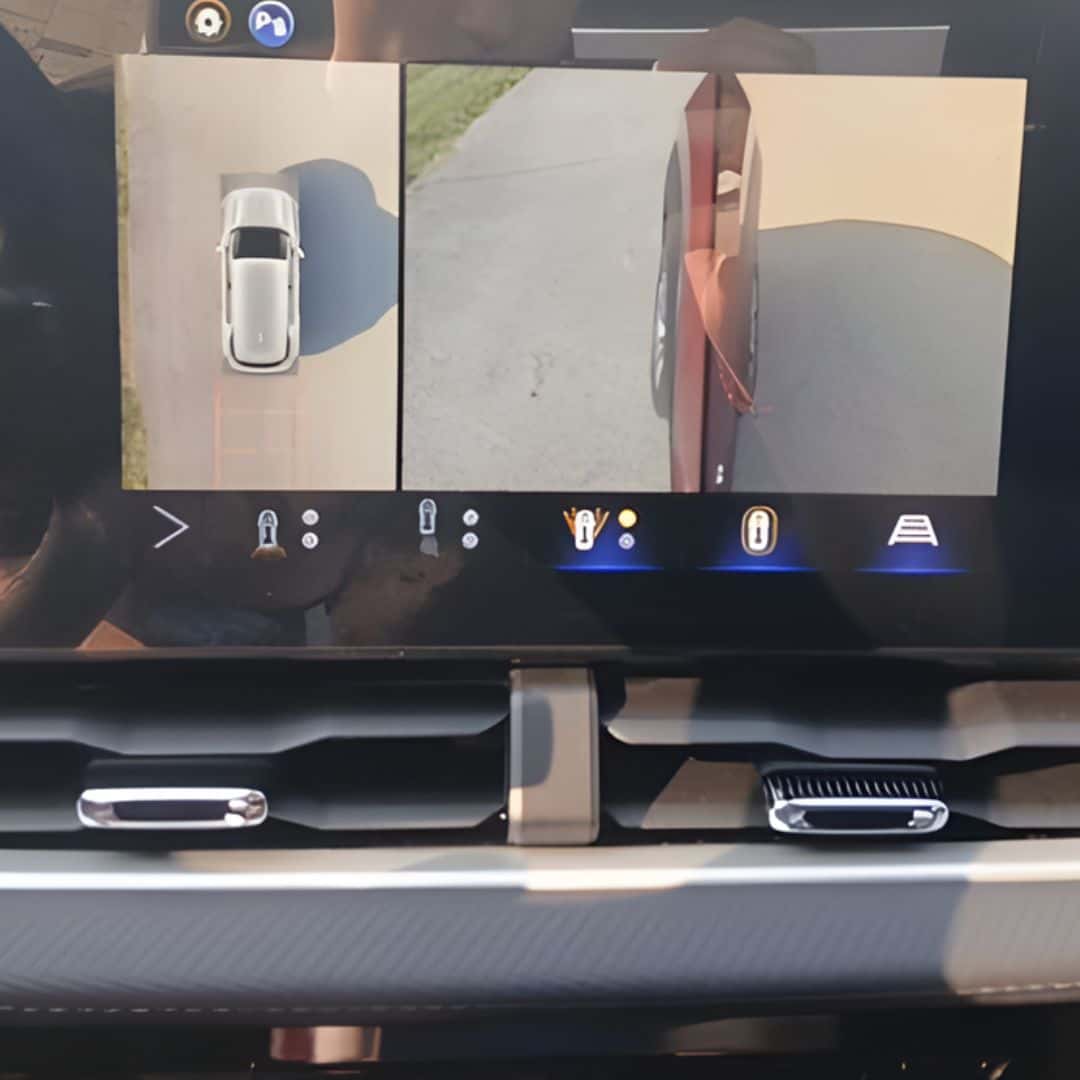 screen showing around the vehicle