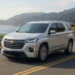 2026 chevy traverse driving on scenic road