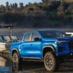 chevy truck pulling boat out of water