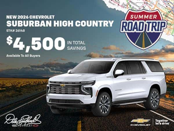 Save on a New 2026 Chevy Suburban High Country!
