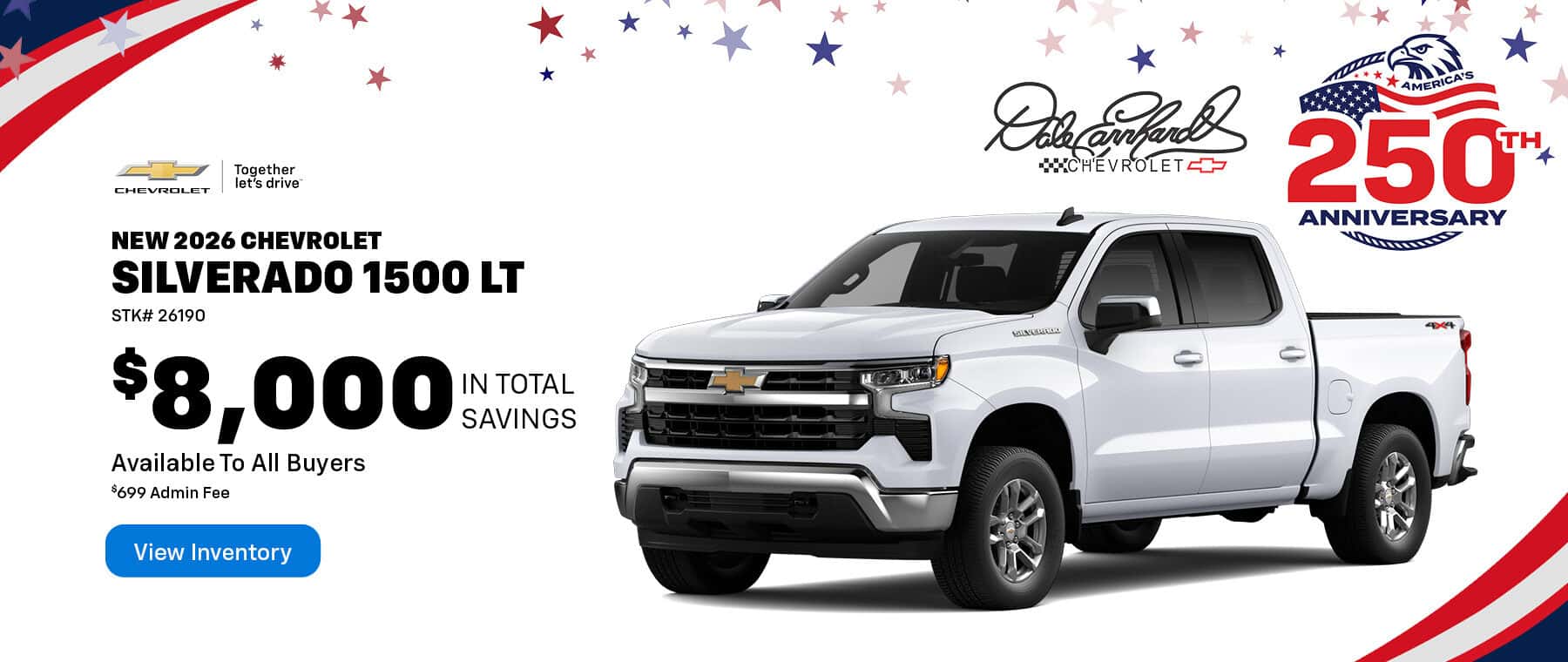 Save on a New 2026 Chevrolet Silverado 1500 LT