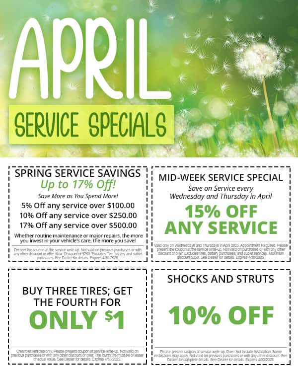 April Service Specials