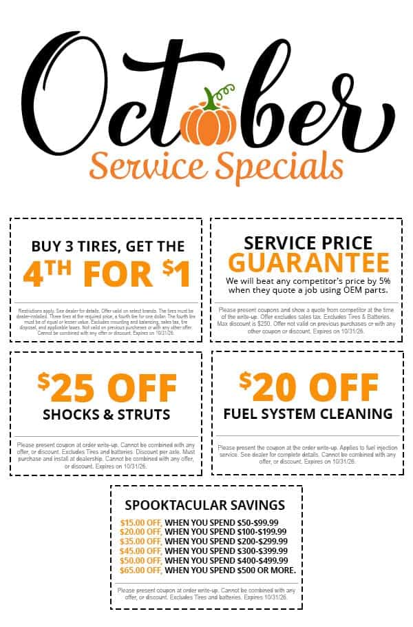 October Service Specials